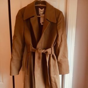 MANGO camel wrap coat